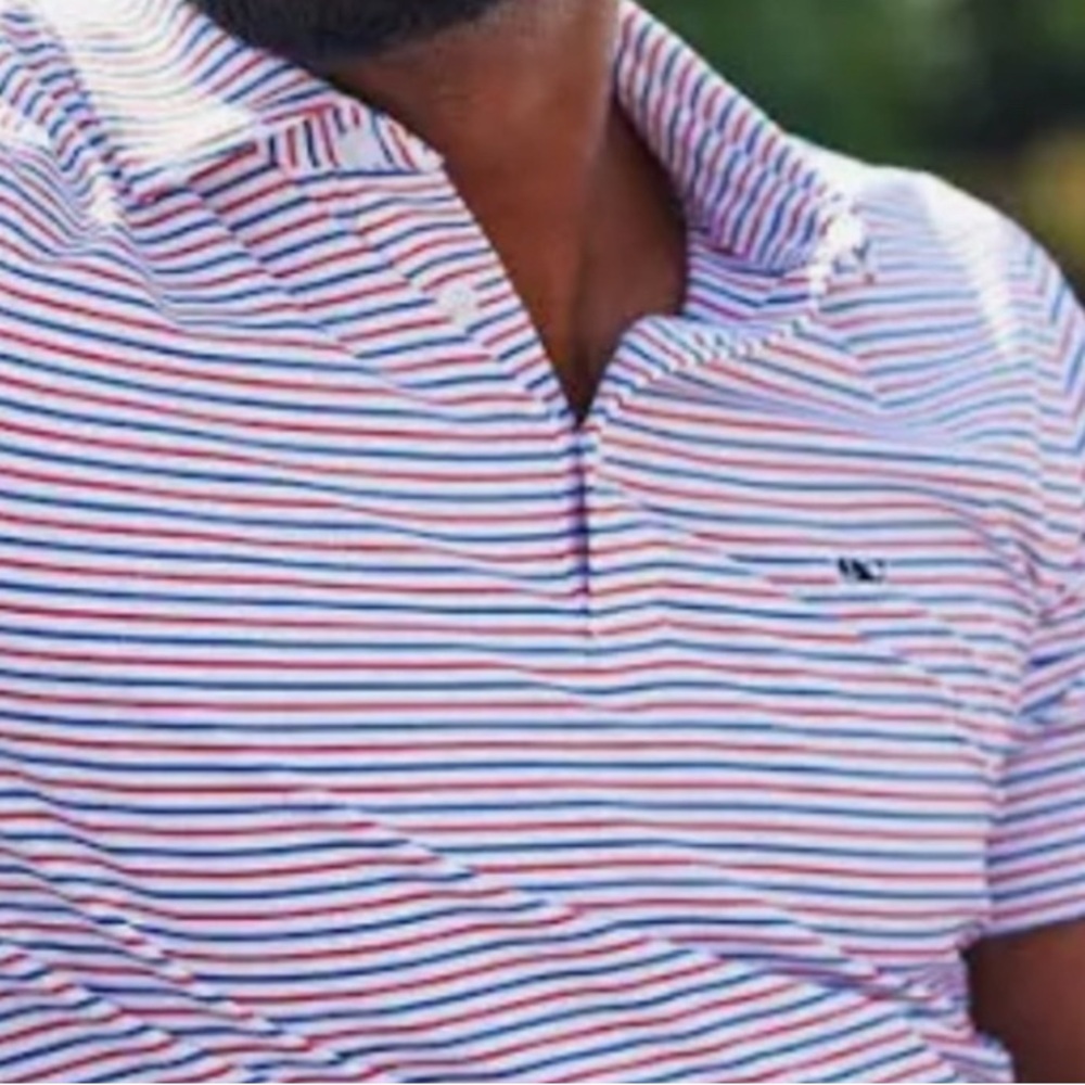 Vineyard Vines On The Go Sankaty XL Stripe Polo